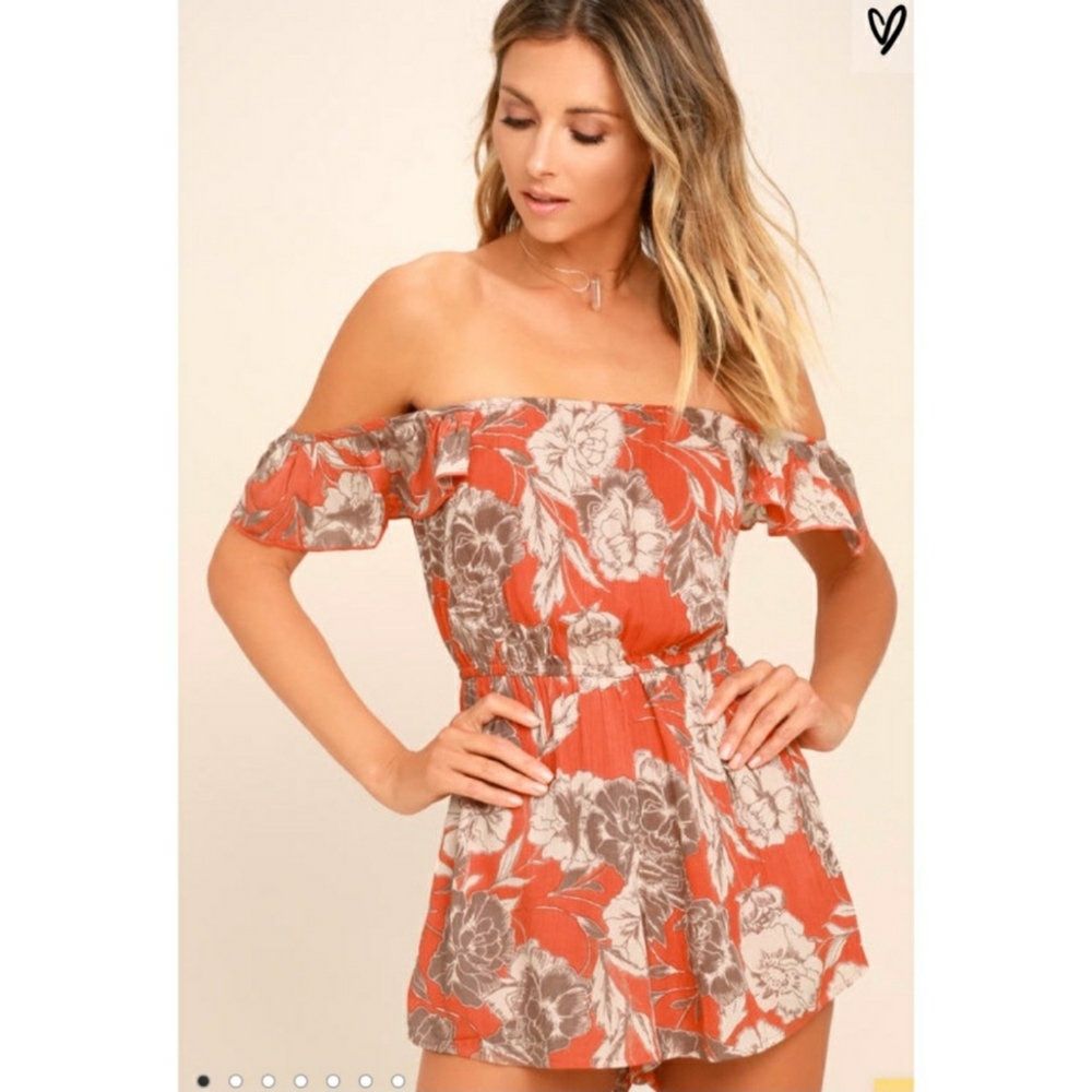 Kiss & Tell  Floral Print Romper Lulus